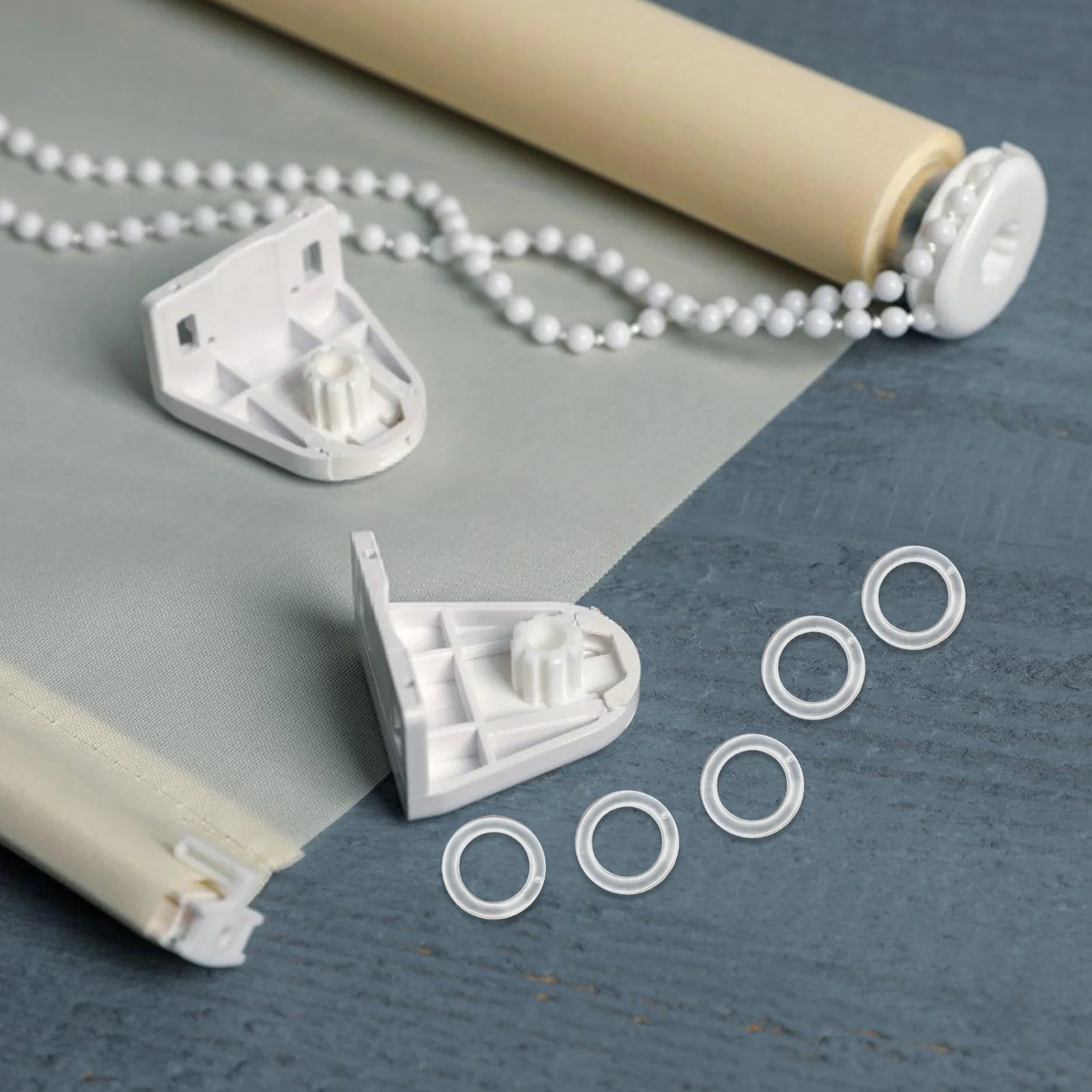 100Pcs Curtain Circle Accessories Roman Sheer Curtains Rod Rings Plastic Roman Buckle Rings Connecter Home Curtain Accessories