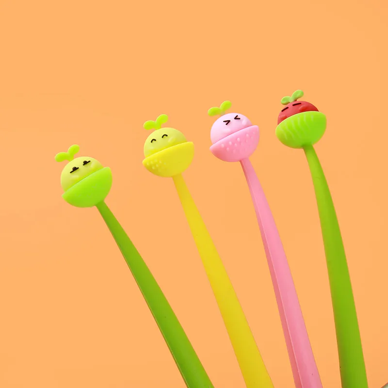 pen48pcs-cute-cartoon-fruit-soft-silicone-styling-neutral-water-student-writing-spot-customization