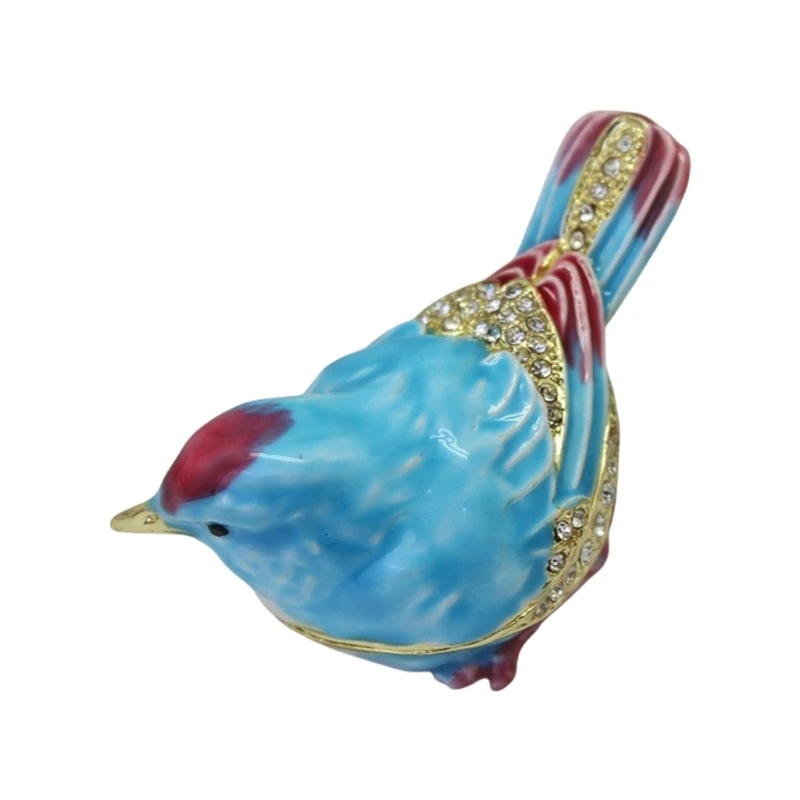 Decorative Sparrow Jewelry Holder Decorative Earrings Box Accessories Portable Display Case for Home or Travel Use