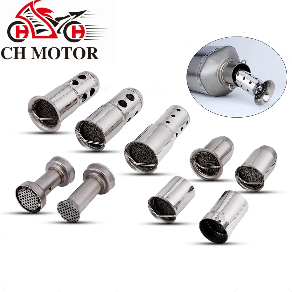 Motorrad Universal Front DB Killer Abnehmbarer Schalldämpfer für Motorrad-Auspuffschalldämpfer 50,8 mm 60 mm