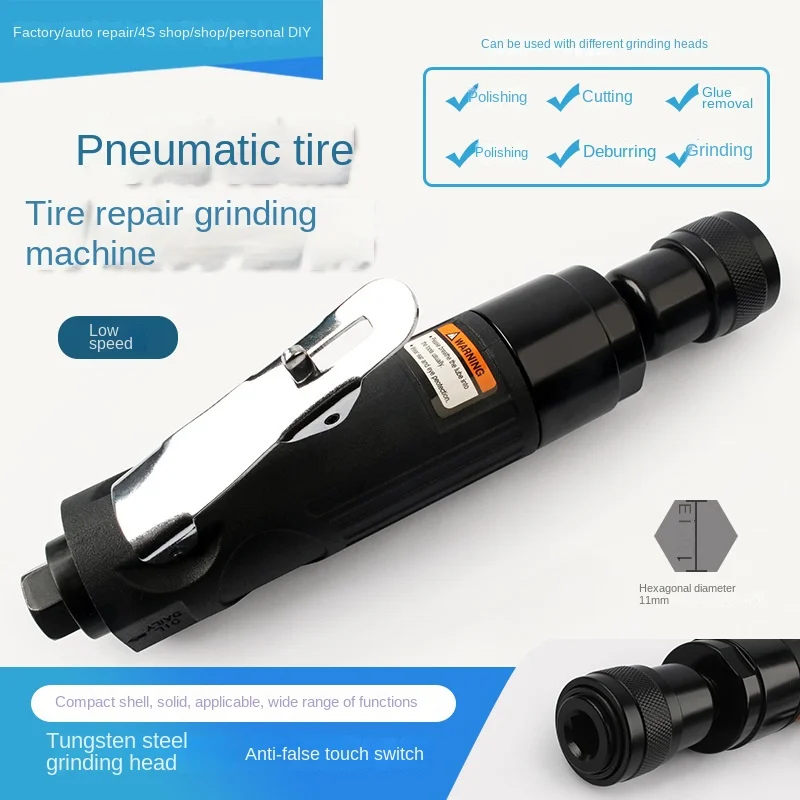 Low speed pneumatic automobile tire repair grinding machine buffer tire repair and rubber removal machine