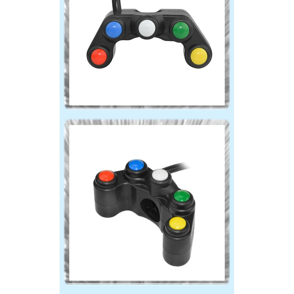 Motorcycle Modification Motorcycle Switch Turn Signal Control ABS Material Five-in-one Design Self-resetting Buttons