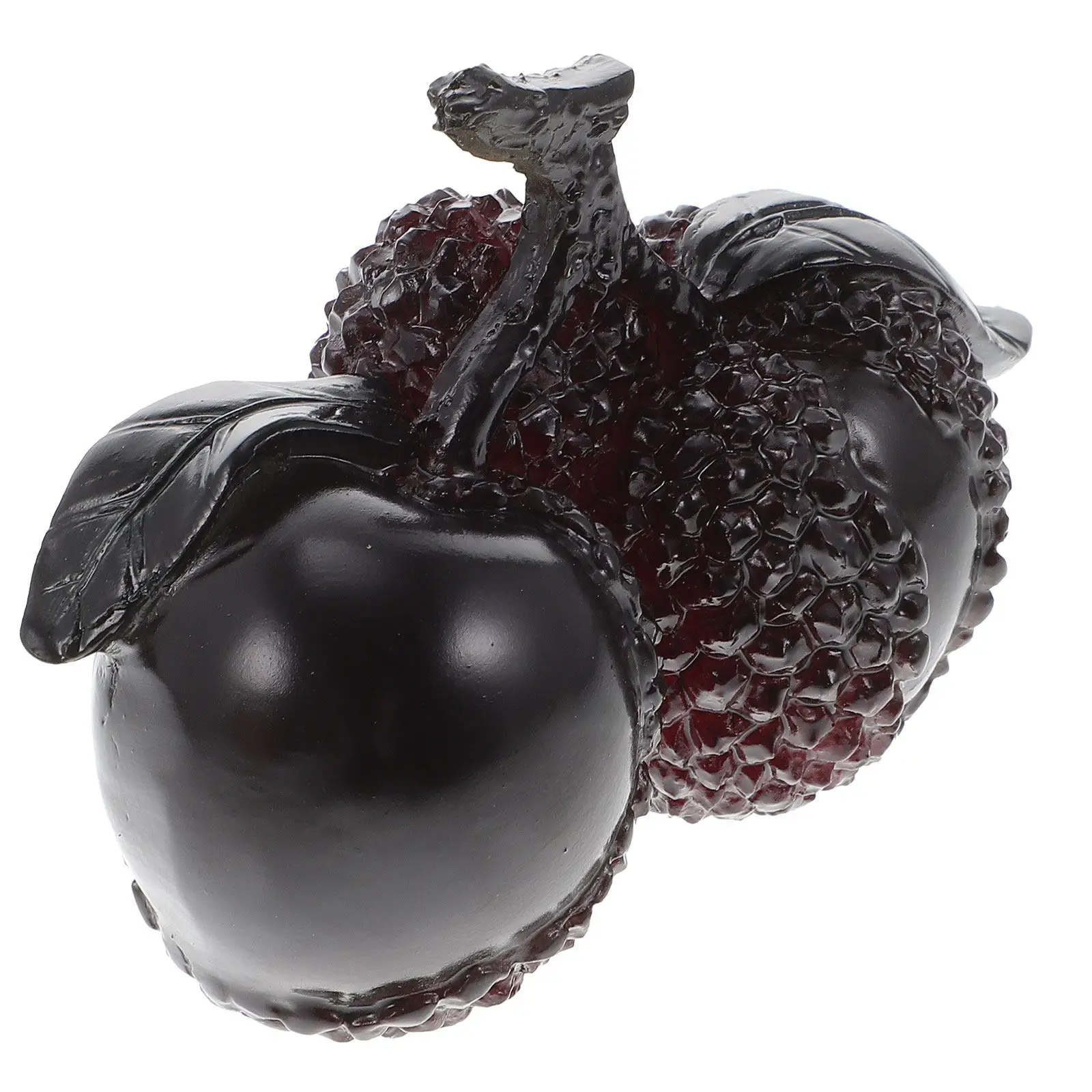 1Pcs Premium Resin Litchi Tea Pet Heat Sensitive Color Shift Ornament Dark Red for Tea Drinking Fun Home Office Decoration Gift