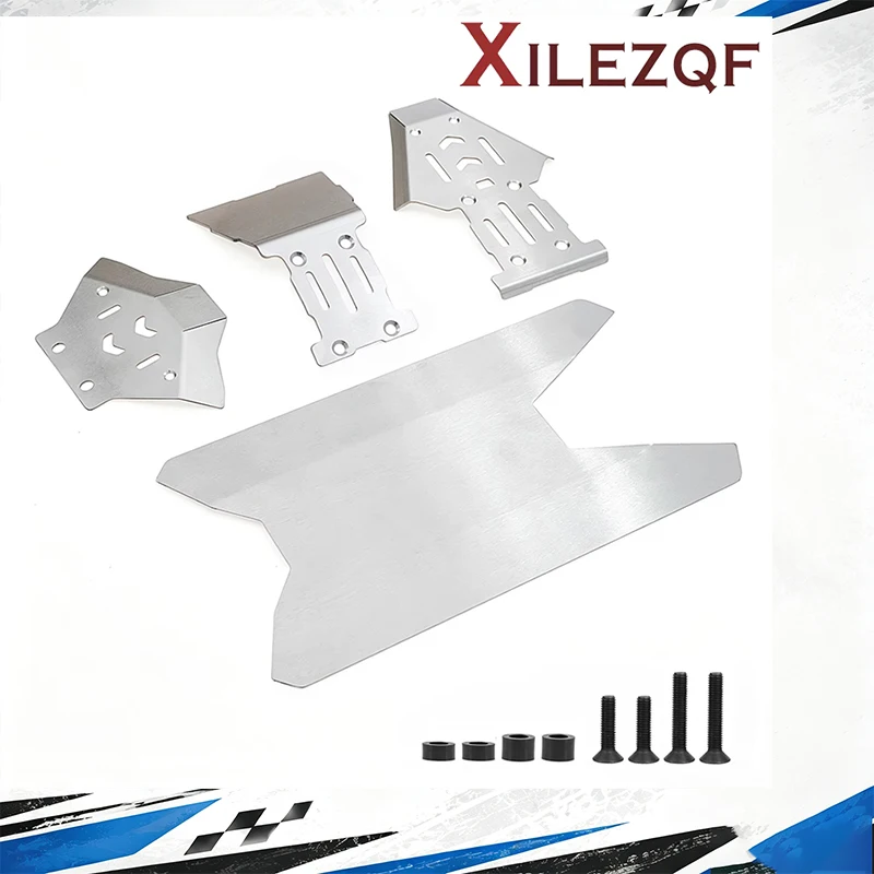 XILEZQF RC YIKONG YK8081 DF8 Stainless Steel Skid Plate Chassis Armor Guard Protection RC Car Upgrade Part Accessory