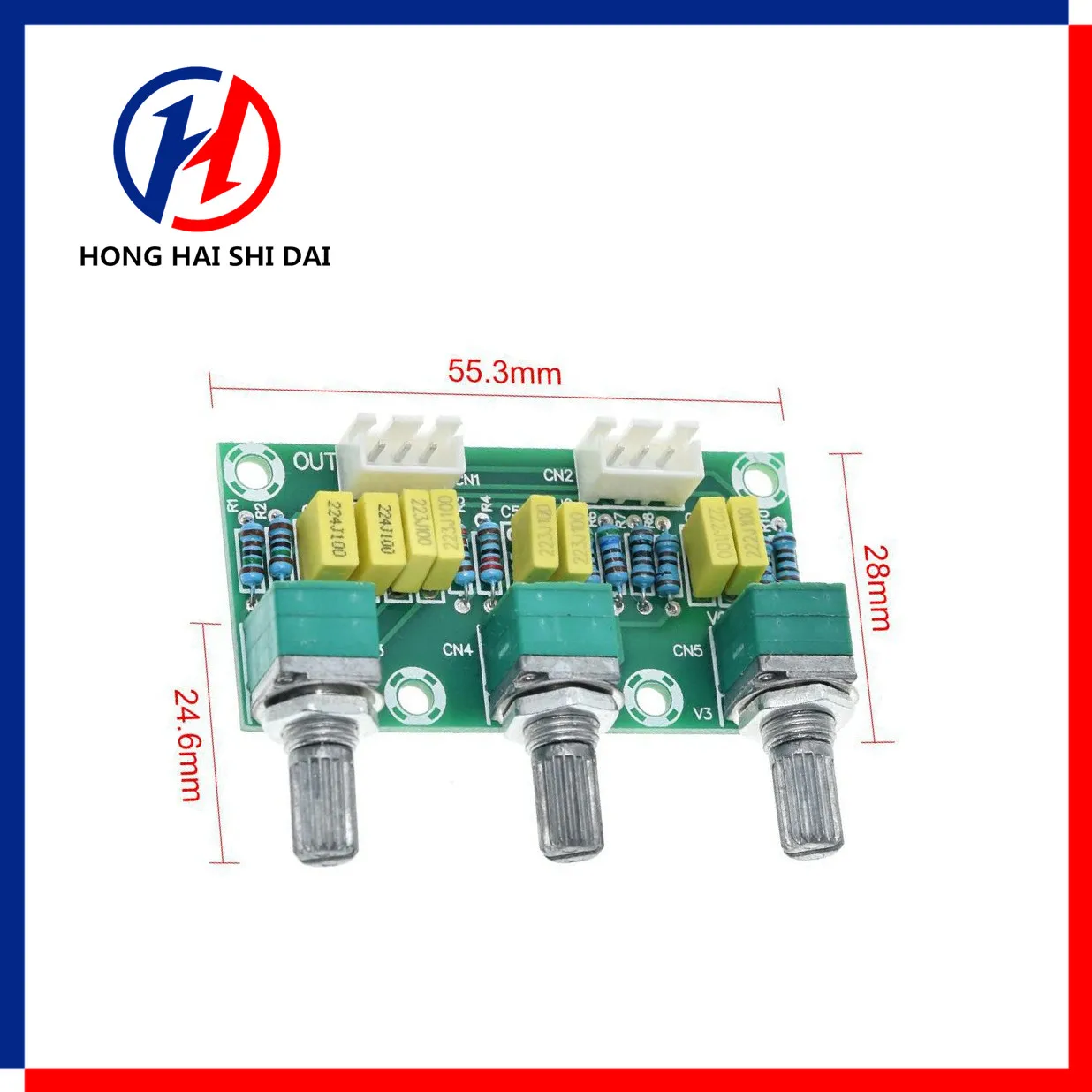 GREATZT XH-M802 Amplifier Board High and Low Voltage Mixer Tone Board Volume Control Subwoofer PCB Adjustment Amplificador