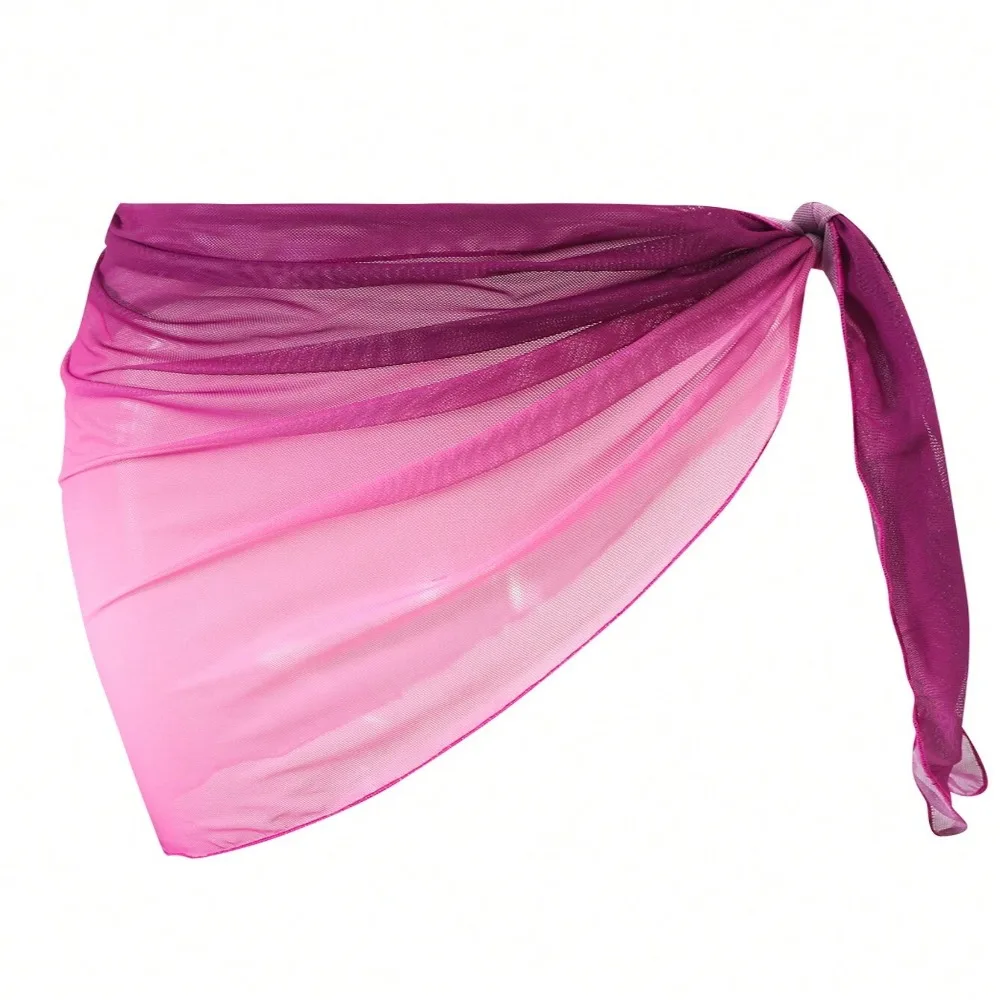 Chiffon Material Beach Dress UPF Protection Short Length Swimsuit Coverups Sheer Fabric Breathable Quick-Dry Sarongs