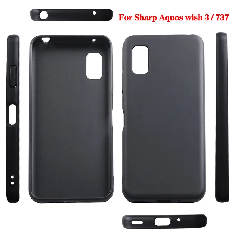 Matte Soft TPU Case For Sharp Aquos Wish 3 2 Wish3 Wish2 Silicone Slim Back Cover