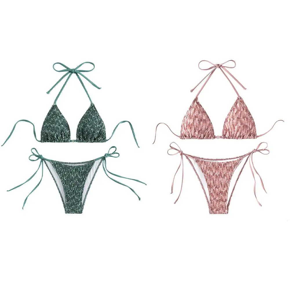 Comfortabel dames bikini badpak bodysuit dames badpak groen bikini badpak gefragmenteerd bloemenpatroon