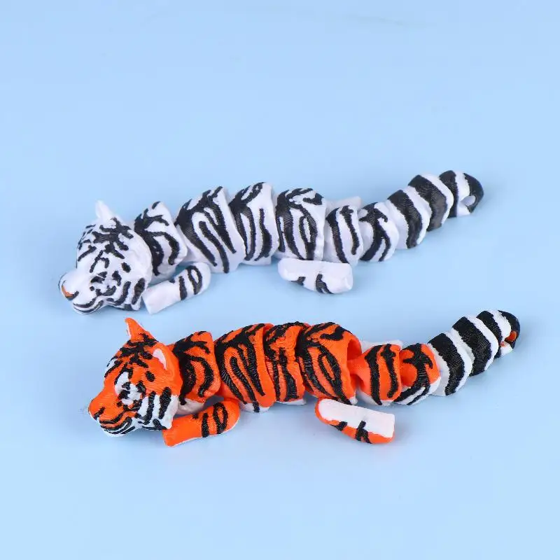 3D Printed Articulated Tiger Figurine Waterproof Coating Vivid Design for Balcony Outdoor Desktop Decor New Year Gift