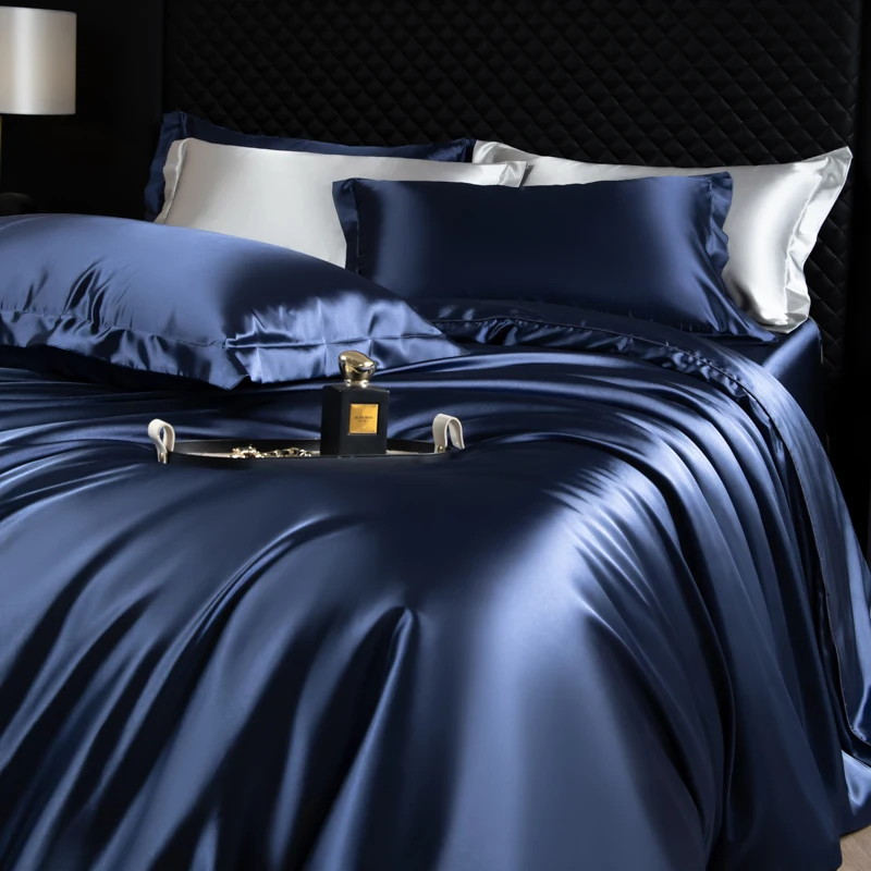 Pure Pure 100% Silk Comforter Bedding Sets 4pcs King Queen Size Bedding Pillowcase Bed Cover Bed Linen Sets High-end Fitted Sheet - Aliexpress Deal