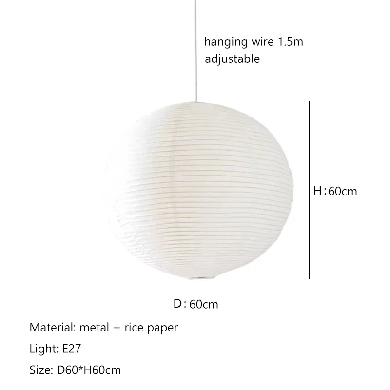 HomeLover Noguchi LED Pendant Lantern 5