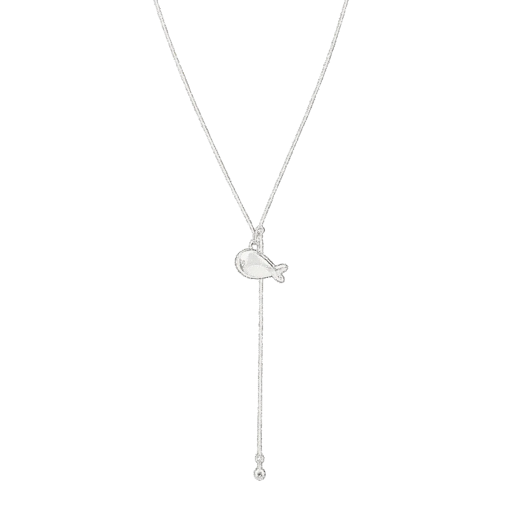 

Elegant Pull-out Fish Pendant Necklace Golden Silver Adjustable Sweater Chain Metal Non Fading Charm Jewelry Accessory Gift