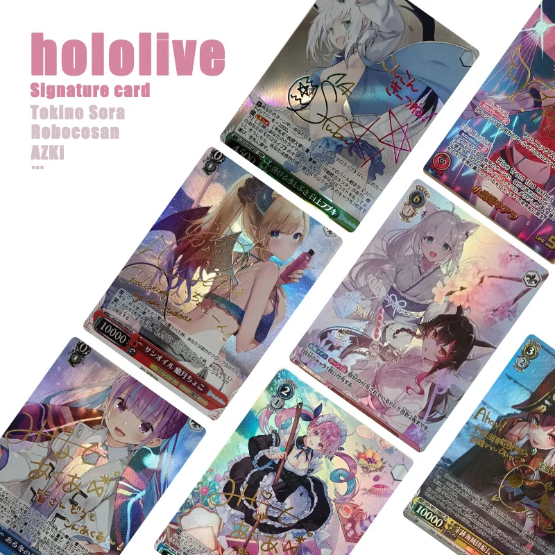 Tarjeta Coleccionable de Personajes de Hololive, Tokino Sora, Shirakami Fubuki, Shirogane Noel, Color Dorado, Regalo