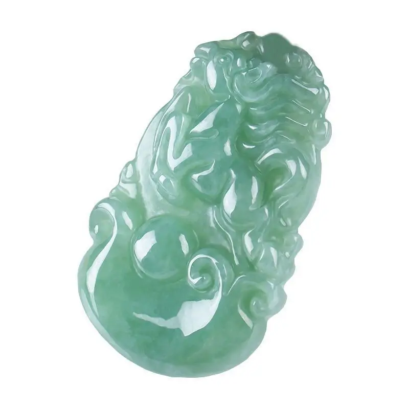 Natural bean seed jadeite zodiac rat ox tiger rabbit dragon snake horse sheep monkey chicken dog pig jade pendant jewelry