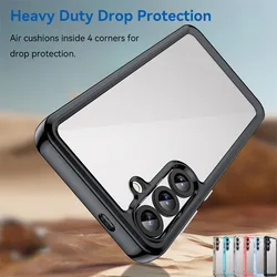 For Samsung Galaxy S25 Case Luxury Silicone Bumper TPU Transparent Cover Samsung S25 Plus Shockproof Protector Case S25 Cover