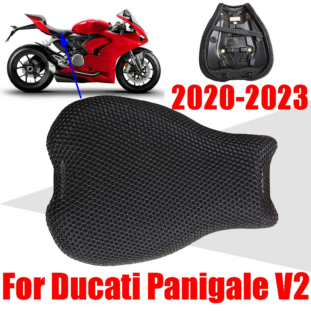 For Ducati Panigale V2 2020 2021 2022 2023 Motorcycle Accessories Mesh Seat Cushion Cover Protector Heat Insulation Seat Cover