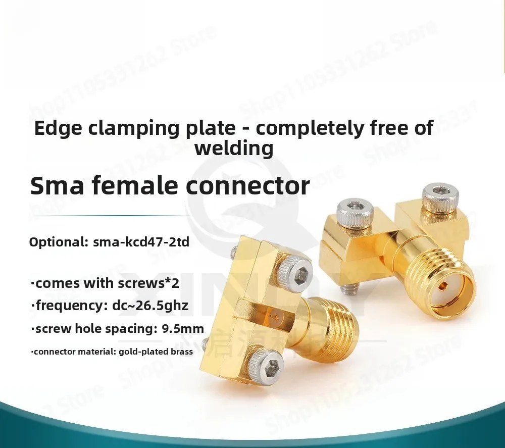 10Pcs SMA-KCD47 RF connector 26.5G PCB/printed board, edge splint free soldering