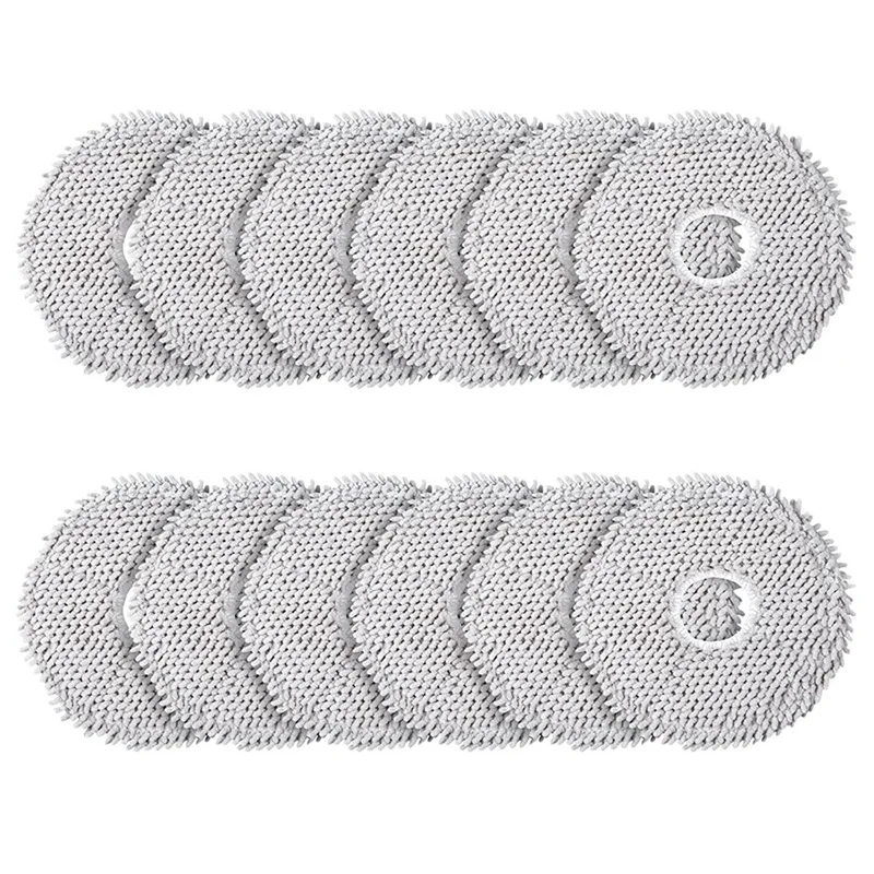 

Pack Of 12 Wipes Accessories For Xiaomi X10+&Dreame L10S Ultra/L10 Ultra Robot Vacuum Cleaner, Microfibre Wet Mop Pads