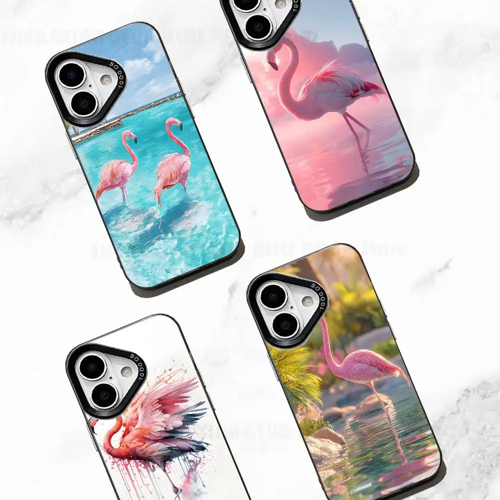 

Animal Cut Flamingo Phone Case For IPhone 17 16e 16 15 14 13 12 11 Pro Max X XR XS MAX Back Cover