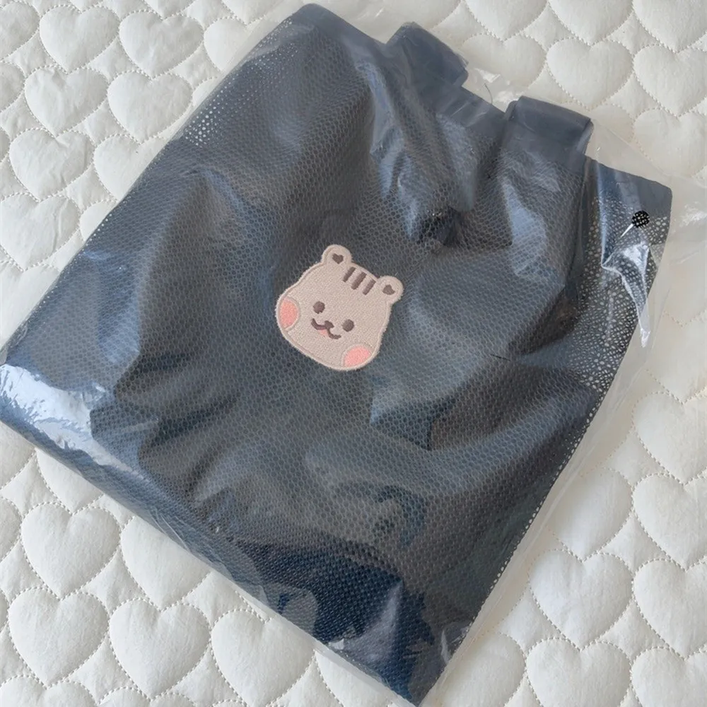 

Multifunction Baby Stroller Storage Bag Cartoon Animals Large-capacity Baby Pram Hanging Bag Squirrel Bear Rabbit Mesh Mommy Bag