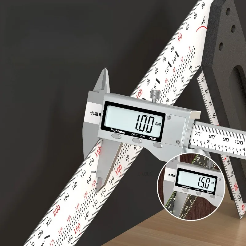 10-30cm 90 degrees Right-angle Marking Ruler Hole Location Multifunctional Stable Durable High Precision Wood Measuring Tools