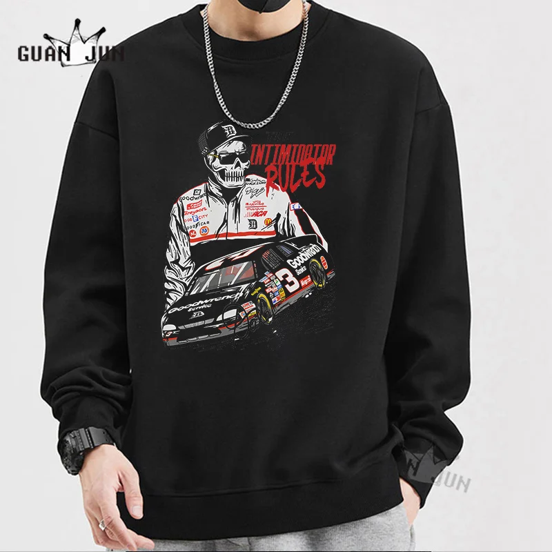 

Fashion Streetwear Skull Racer Graphic Sweatshirts Vintage Hip Hop Unisex Men Women Oversized Hooded Long Sleeve Retro Hoodies