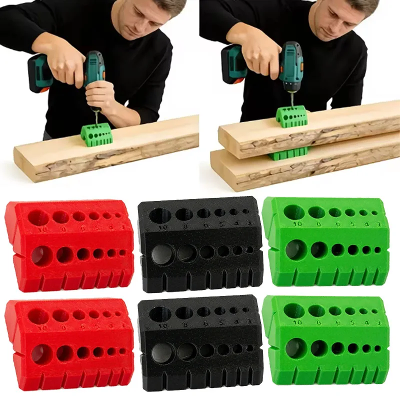 

3D Printing Drill Guide Woodworking Drill Guide Accurate Positioning Tool for DIY Furniture Assembly and Construction Works
