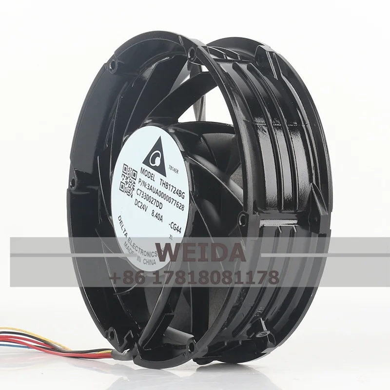 

Delta THB1724BG ACS880 R9 17 см 17251 24 В постоянного тока 8,40 А 8000 об/мин 700 куб. футов в минуту осевой охлаждающий вентилятор для инвертора ABB 3AUA 0000077628