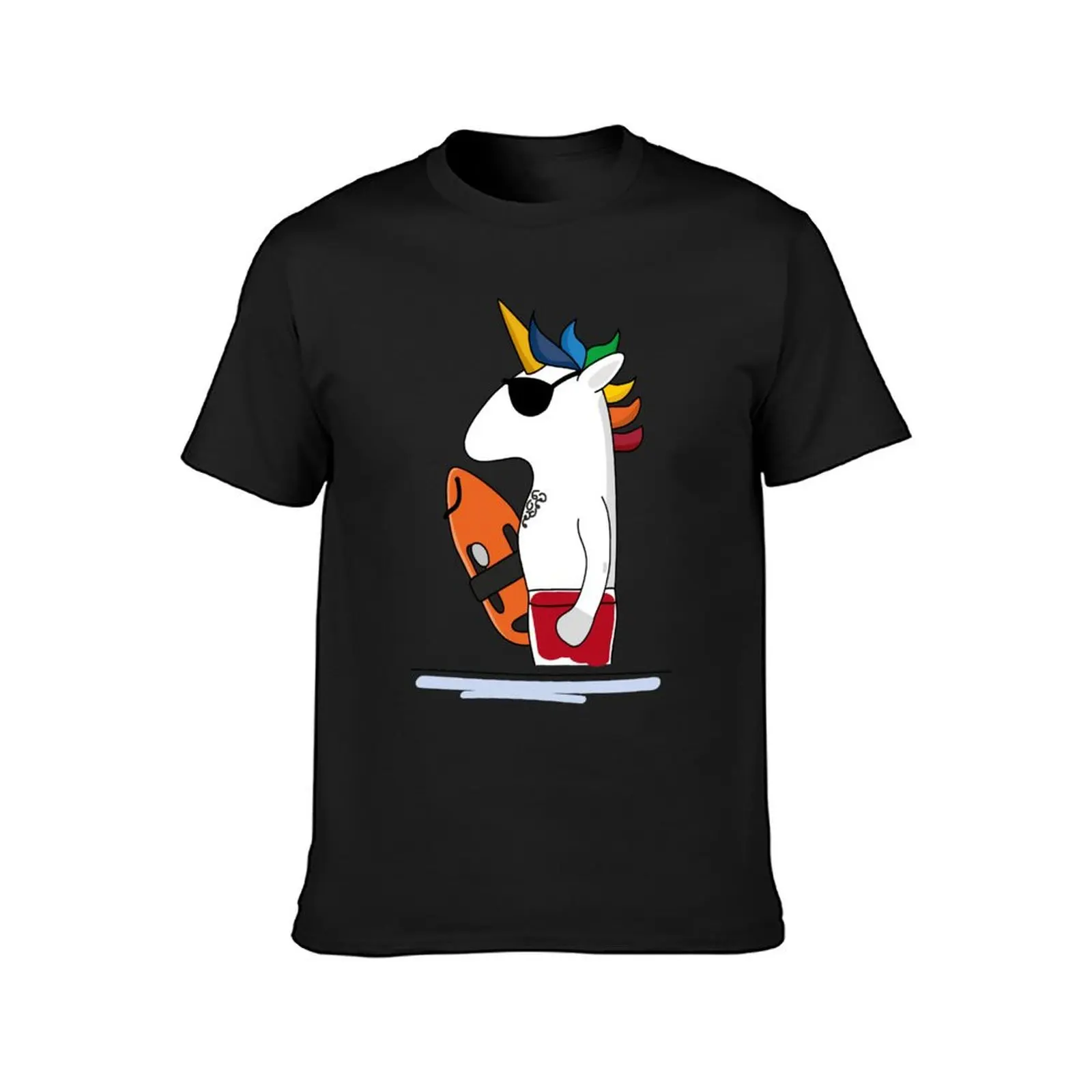 Lifeguard unicorn T-Shirt plus size tops blacks plain black t shirts men