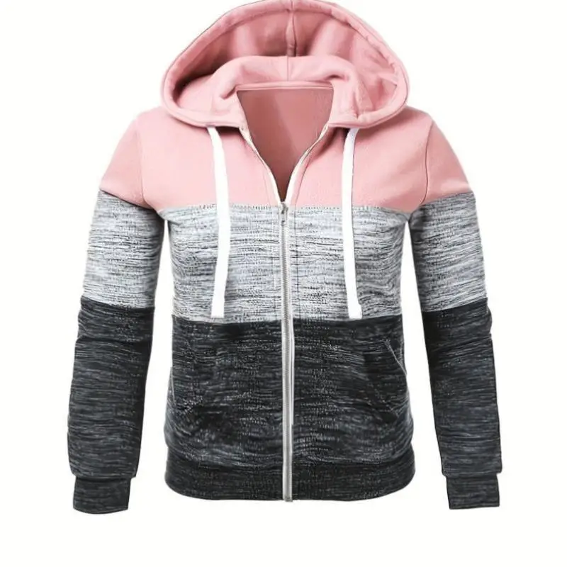 

Однотонная женская толстовка с панелями, утягивающая талию, зимняя, без капюшона, модная, базовая, с цветными вставками