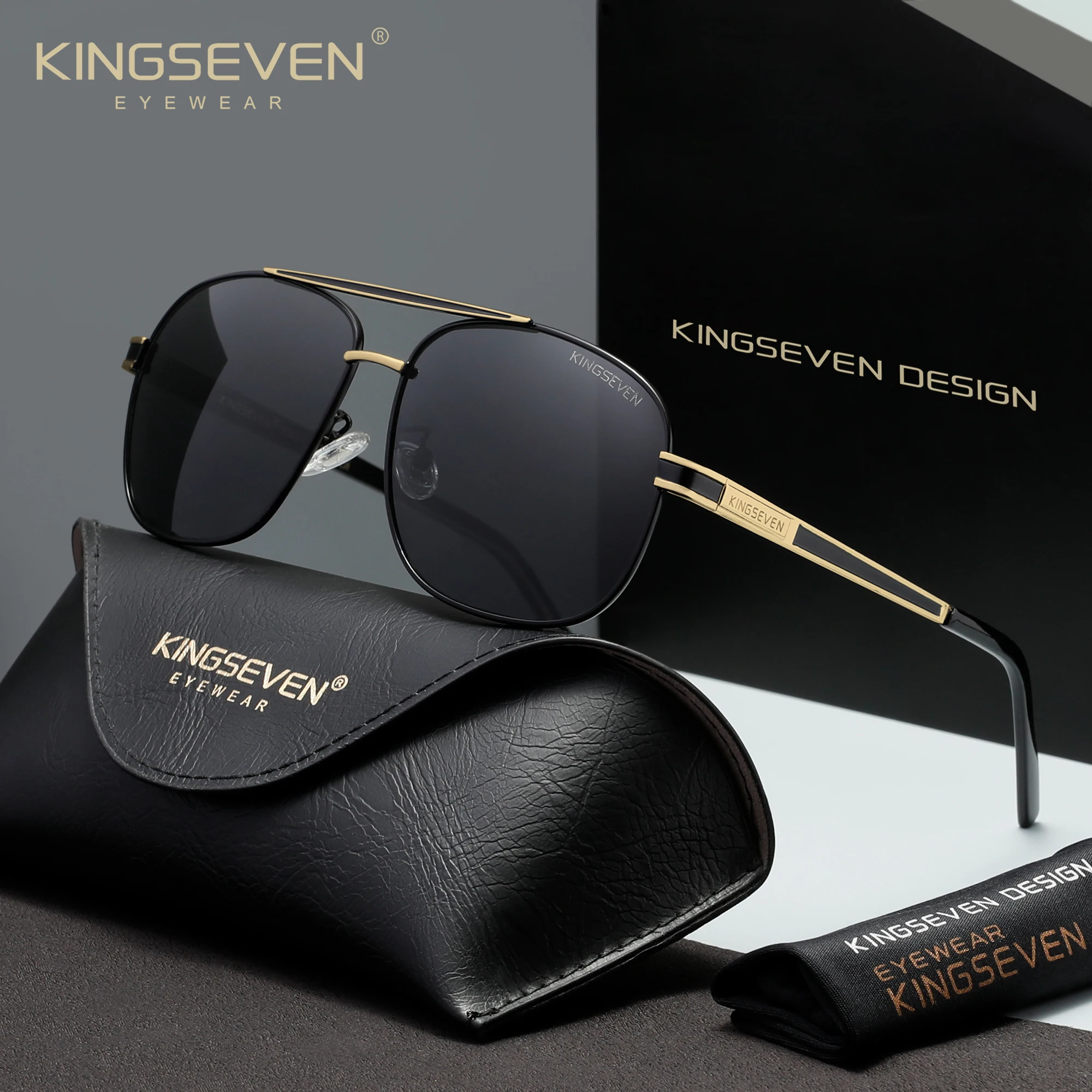 

KINGSEVEN Polarized Sunglasses Men Women Outdoor UV400 Fashion Glasses Classical Anti-glare Driving Casual Eyewear Frames