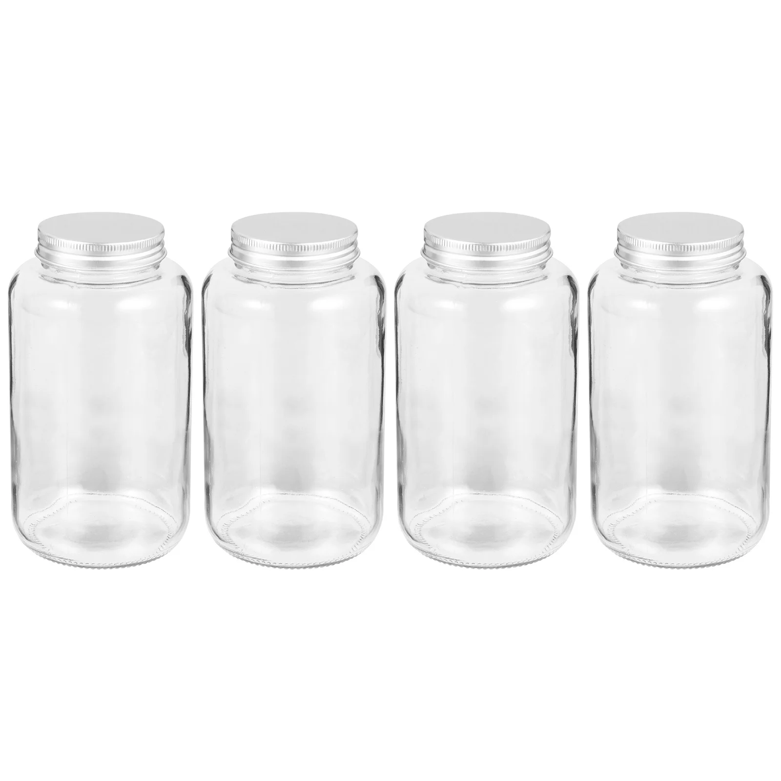 

4Pcs 500Ml Juice Glass Bottles Transparent for Milk Tea Beverage Storage Eco Friendly Dishwasher Safe Premium Quality