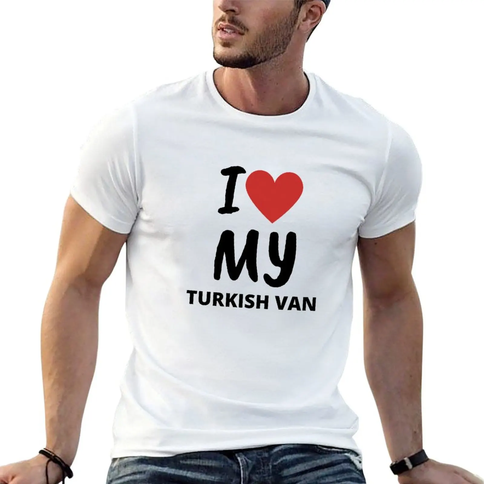 I Love Turkish Van T-Shirt kawaii clothes aesthetic clothes mens designer t shirt