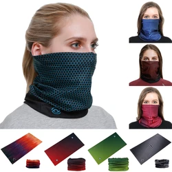 Gradient Design Sports Headscarf Tube Seamless Bandanas Women Men Cycling Face Mask Multi Use Balaclava Neck Gaiter Grid Scarf