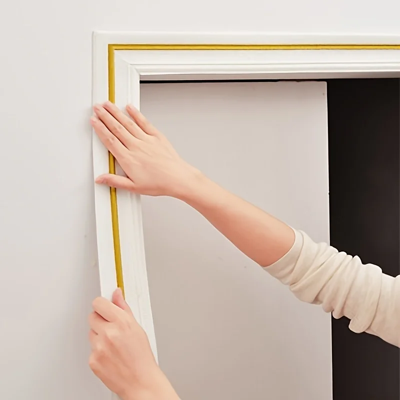 230cm/roll 3D Foam Wall Trim Strip Sticker Self-Adhesive Waterproof Ceiling Floor Waist Line Sticker Decorative Skirting