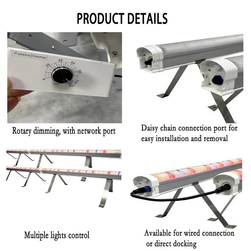 LEDILAND  120W Ip65 Uv Ir Tube 100W Under Canopy Led Grow Light Bar Indoor Plants Full Spectrum Under Canopy Lighting