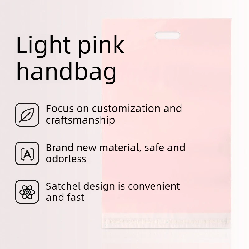 Dropshipping supported: Thickened PE self-sealing courier bags with handles (customizable logo) – pack of 50.