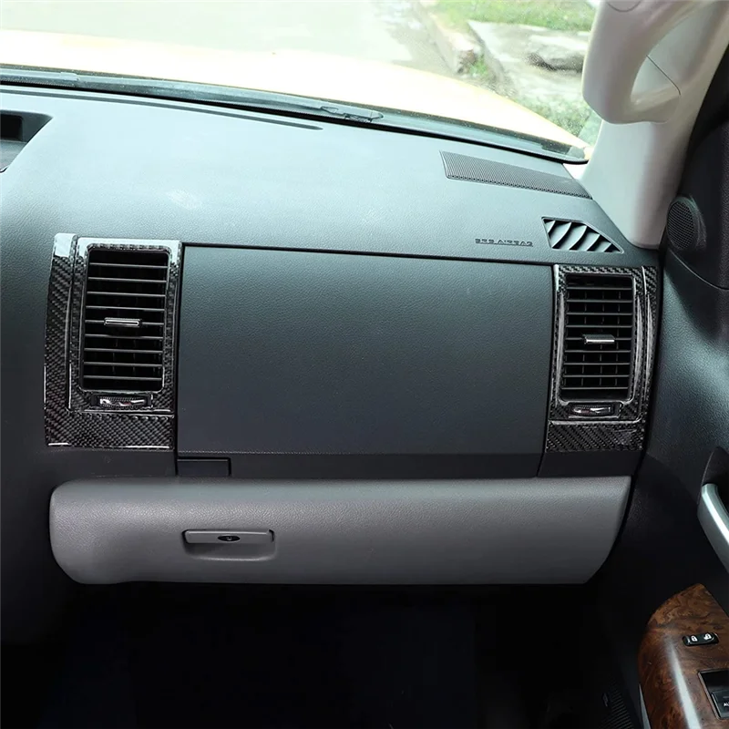 ملصق منفذ الهواء من ألياف الكربون ، Co Pilot yota Tundra ، إطار الديكور ، إكسسوارات داخلية