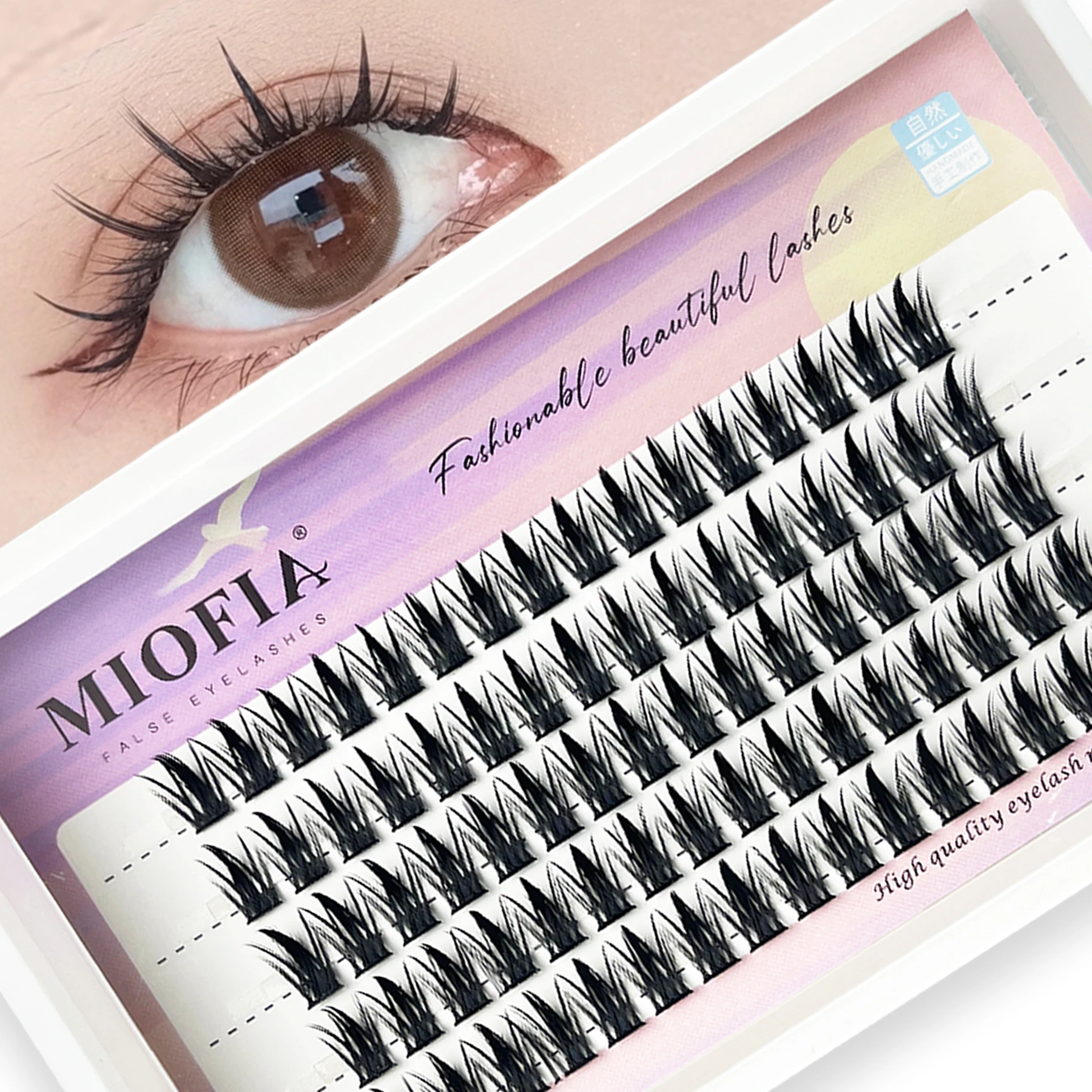 1 Box/80 Bunches Eyelash Clusters Natural 3D Russian Volume Eyelash Clusters Soft Cluster Lashes DIY Eyelash Extension wholesale