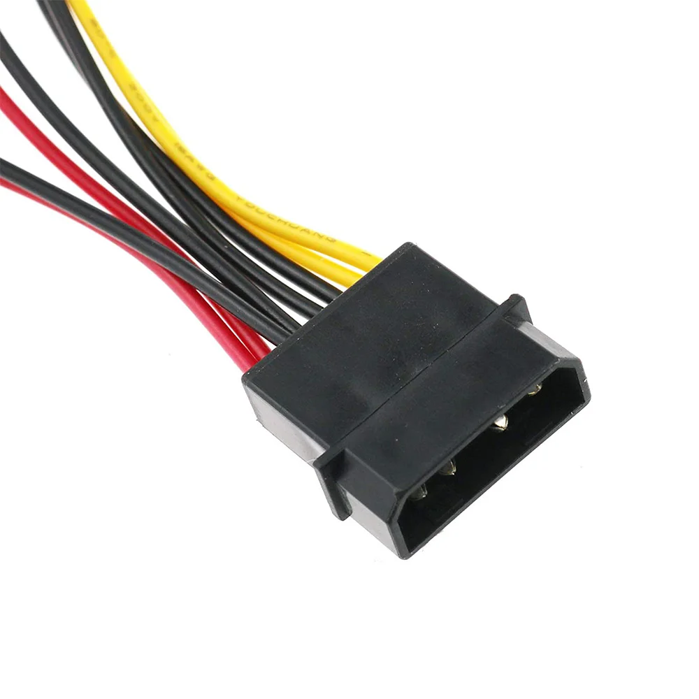 A24U1Pcs 4-Pin Molex to 3-Pin Fan Power Cable Adapter Connector Computer Cooling Fan Cables 12V/5V DC for CPU PC Case Fan