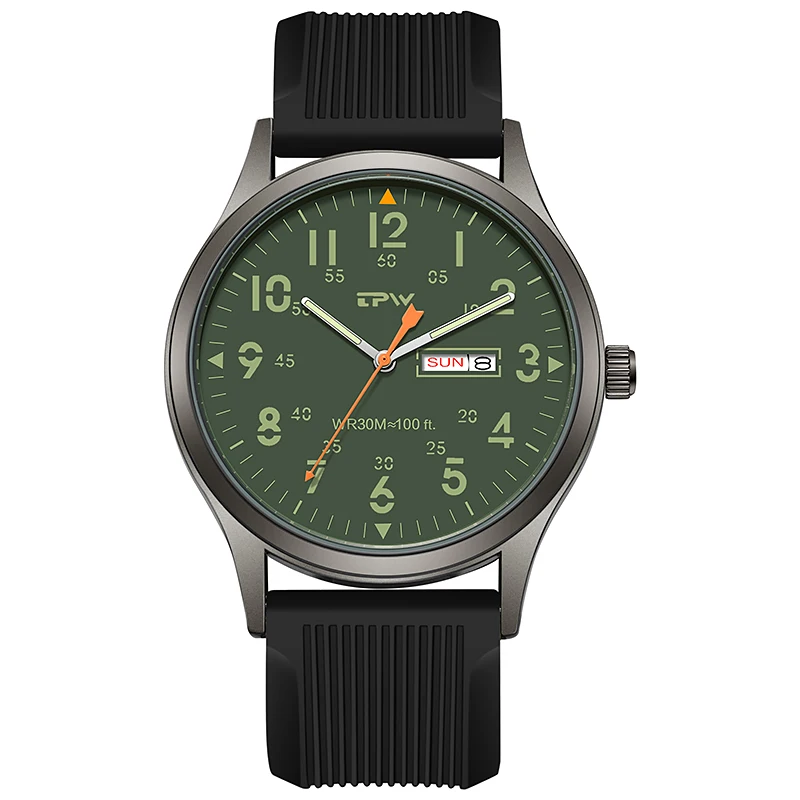 2026 TPW Field Watch, leicht ablesbares Stoffarmband, 24-Stunden-Anzeige, Quarzwerk