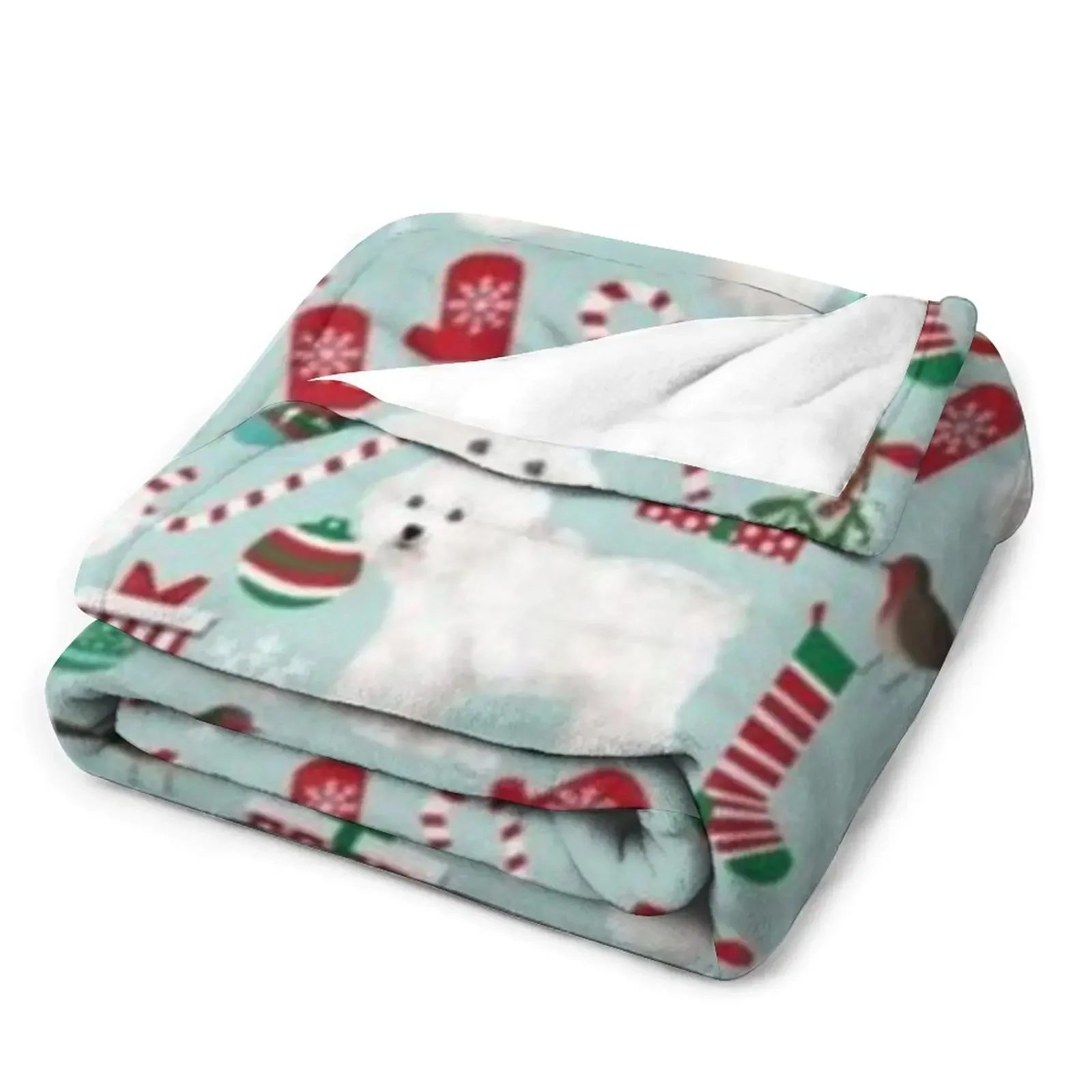 BICHON CHRISTMAS Throw Blanket Single Custom Blankets