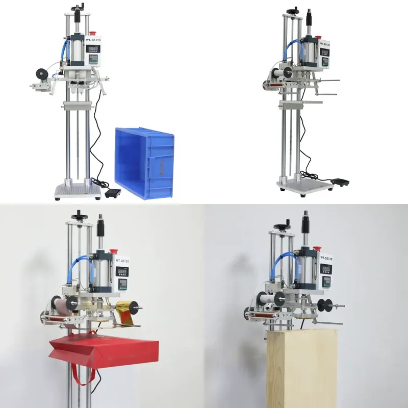 for Wentong Pneumatic Turnover Box Automatic Bronzing Machine Floor Standing Plastic Leather Wood Paper Album Hot Stamping