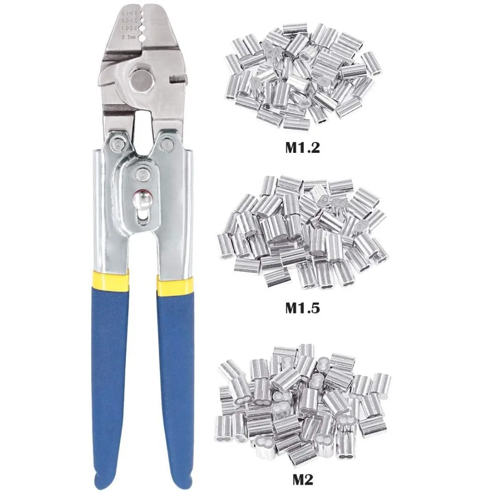

Professional Grade Wire Crimper Tool Double Tube Design 0.1-2.2 mm Range Wire Terminal Crimper Aluminum Sleeve