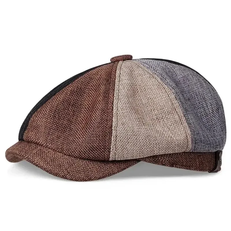 Gorras Men's Octagonal Hat Retro Newsboy Caps Men British Painters Hats Autumn Winter Berets Herringbone Flat Cap Hip Hop Berets