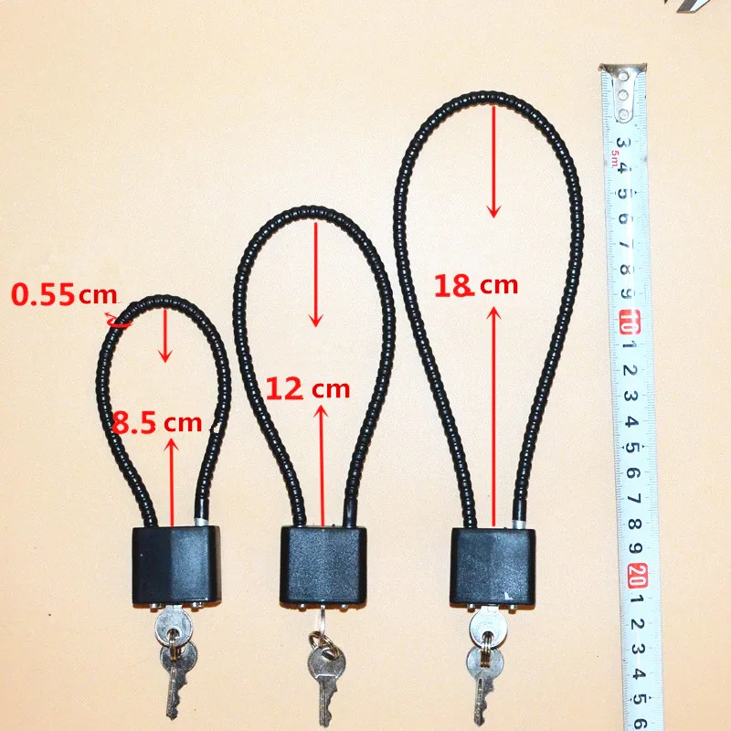 Soft Wire Rope Helmet Lock, Electric Bicycle Long Padlock, Locker Door Anti-Theft Lock for Dormitory, Warehouse, Iron Door, Gym, Locker, Luggage, Tool Box, Rust-Proof and Waterproof Padlock image 3