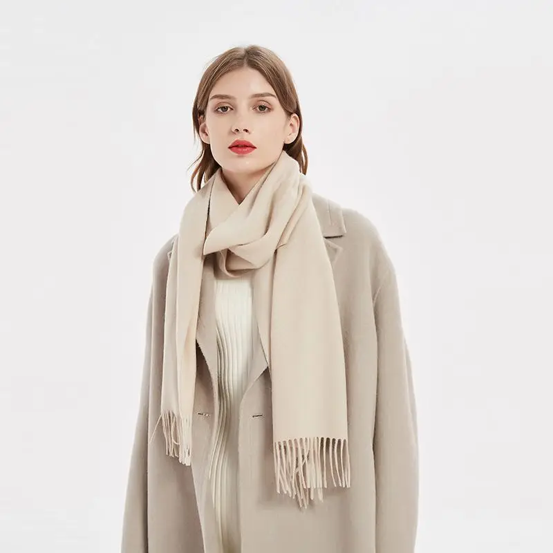 

Зимний узкий шарф, шарф из 100% шерсти, хит продаж, однотонный шарф, мужской и женский универсальный теплый и морозостойкий шарф