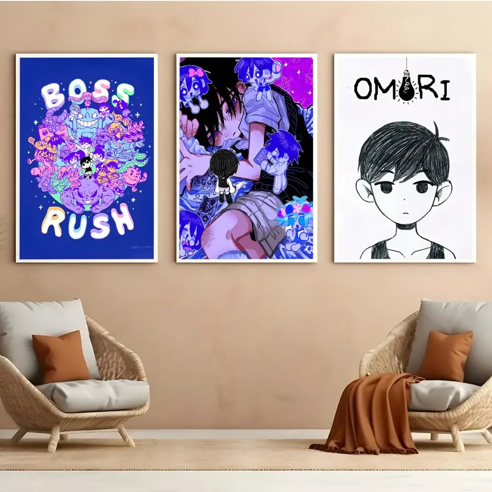 Pixel Game O-Omori Anime Poster HD PVC Wall Art - Waterproof Self Adhesive Mildew Resistant For Home Office Bar