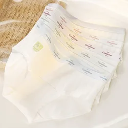 5PCS Kids Solid Daily Briefs Maiden Cotton Antibacterial Panties Teens Girls Thin Breathable Knickers 7+y Young Child Underwears