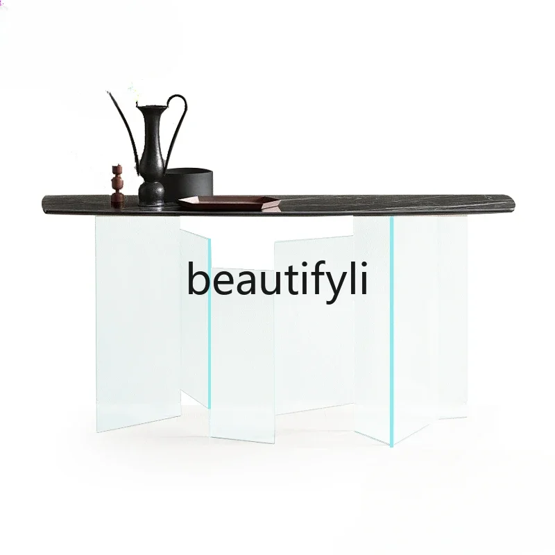 

Suspended rock slab entrance table household acrylic modern simple high-end creative